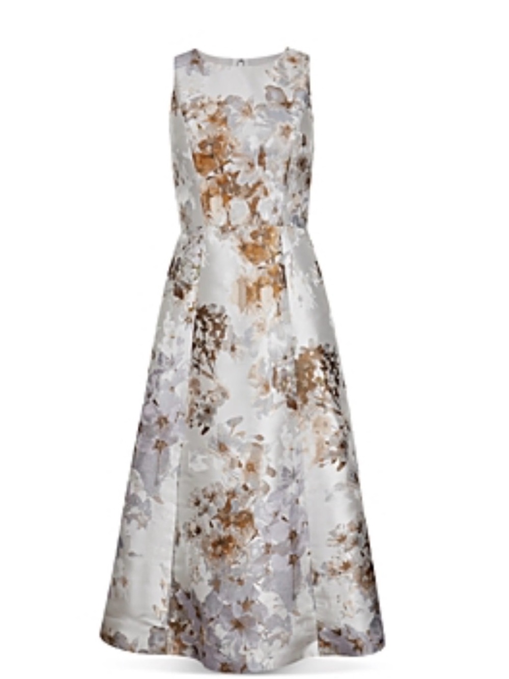 Ted Baker Vanilla Jacquard Floral Midi Dress 0